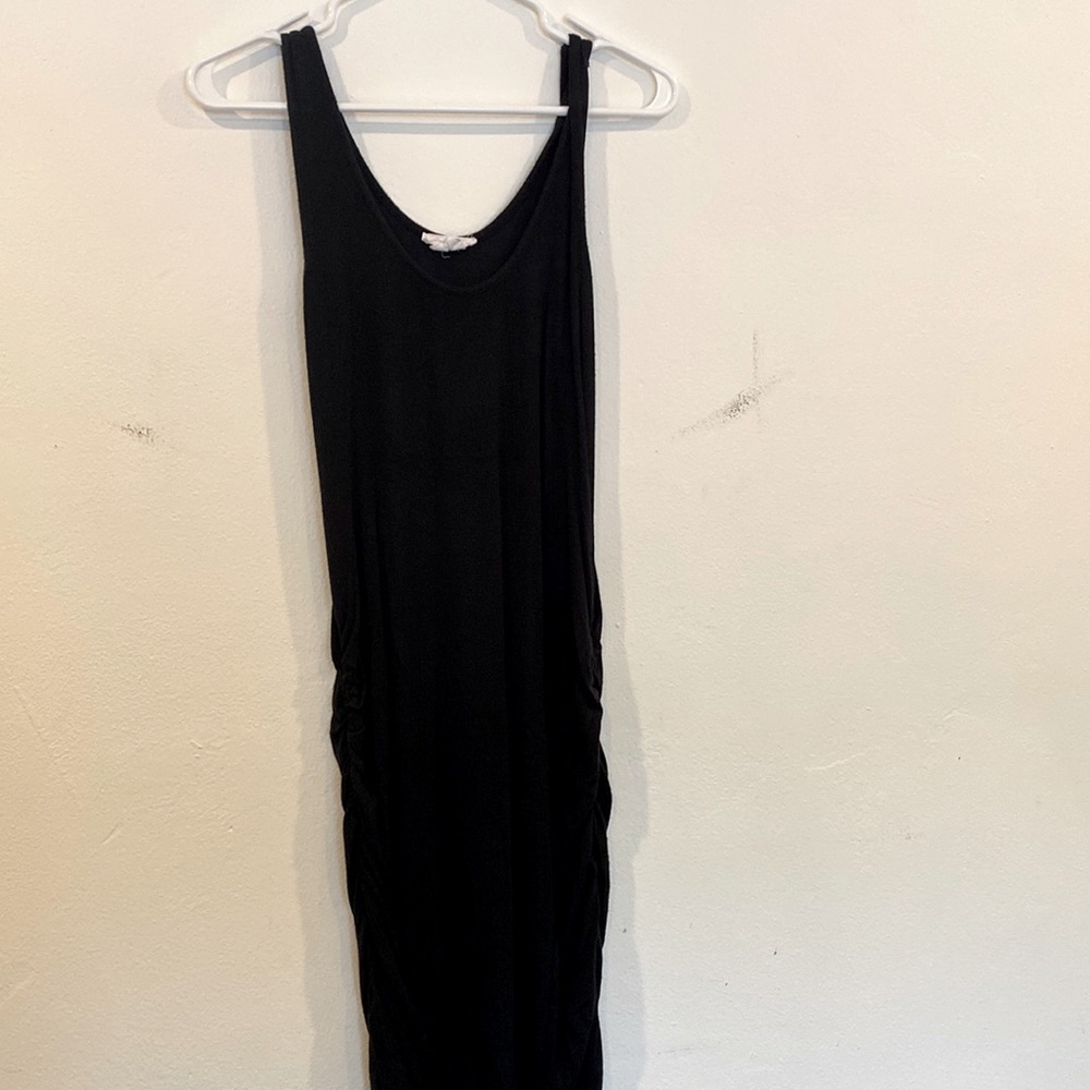 Midi black maternity dress